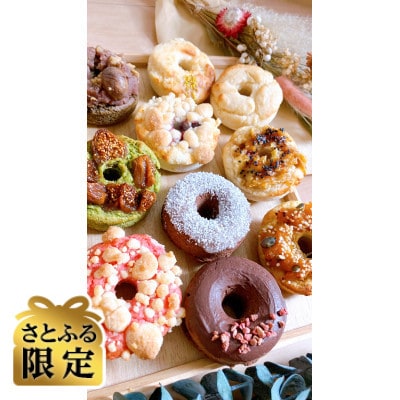【さとふる限定】小麦、卵、乳製品不使用の米粉ドーナツ計10個入り
