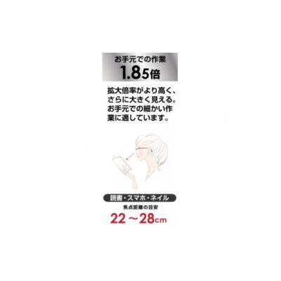 ハズキルーペ ラージ カラーレンズ 1.85倍率 紫 