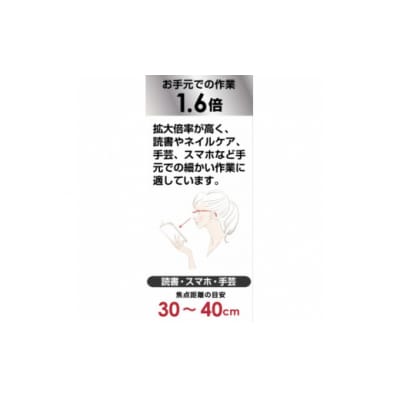 ハズキルーペ ラージ クリアレンズ 1.6倍率 黒 
