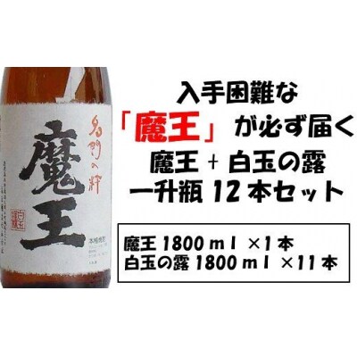 魔王と白玉の露】白玉醸造の銘酒12本セット(No.10001-1) | 鹿児島県  