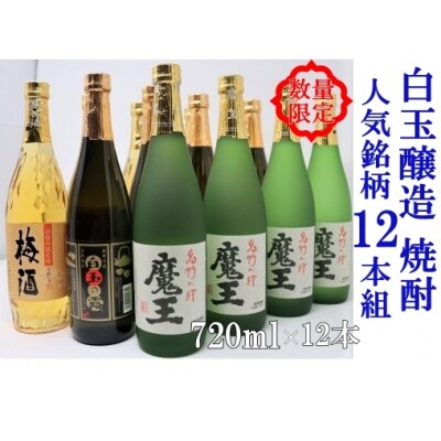 魔王　焼酎　四合瓶　１２本