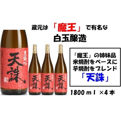 【魔王の姉妹品】白玉醸造の「天誅」4本セット 3029-2