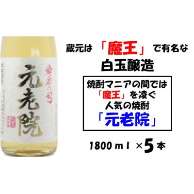 【魔王を凌ぐ人気】白玉醸造の元老院5本セット(No.4018-1)