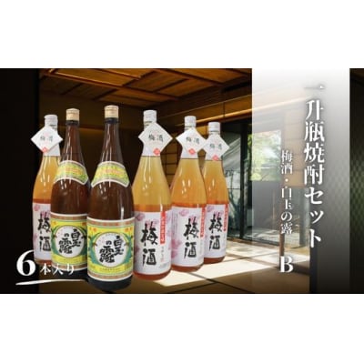 白玉の露・梅酒(一升瓶)6本セットB (No.4080-1)