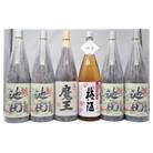 魔王・【池田旗山】 ・梅酒　焼酎一升瓶 6本セット(No.5060-2)