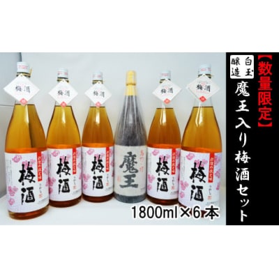 魔王　焼酎　古酒　梅酒　白玉醸造　２本セット 数量限定】白玉醸造 魔王入り梅酒セット(No.4026-2 ) | 鹿児島県