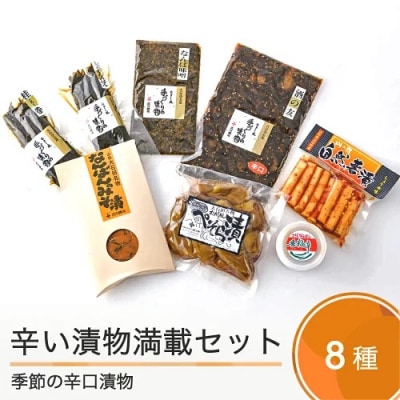 漬物 辛口 辛い漬物 食べ比べセット 辛・辛セット(季節の漬物8種類程度)