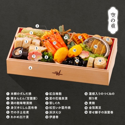 【12月30日配送】おせち 和風 冷凍 招福 赤坂あじさい 変則五の重 あわび ローストビーフ