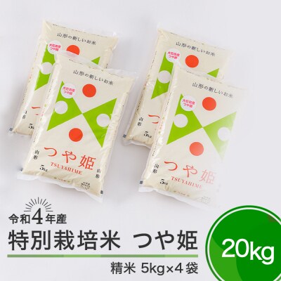 令和4年産 米 つや姫 20kg 大石田町産 特別栽培米 精米 ja-tssxb20