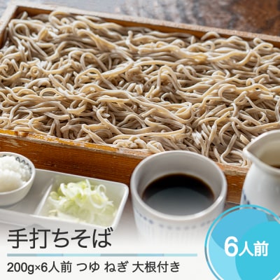 手打ちそば 蕎麦 6人前 つゆ付き 生そば おそば美登利 