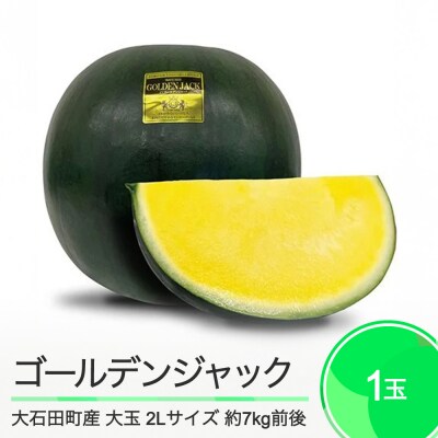 すいか 大玉 ゴールデンジャック 2Lサイズ×1玉 2025年産 令和7年産 山形県産