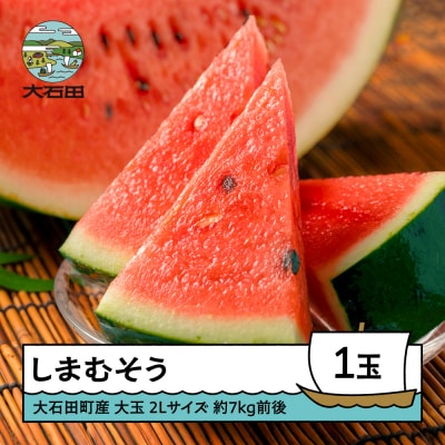 大玉すいか しまむそう 2L×1玉 フルーツ スイカ 山形県産 大石田町産 gt-susmx2