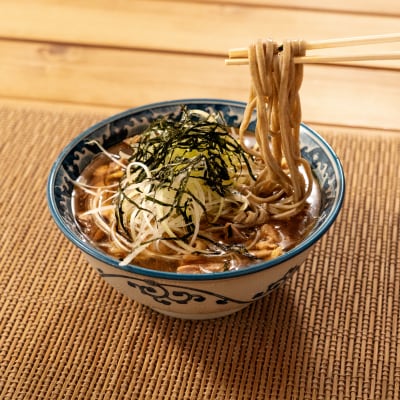 【2025年12月30日〜31日配送】肉そばセット 4食 手打ち大石田そば きよ ja-sbnxx4
