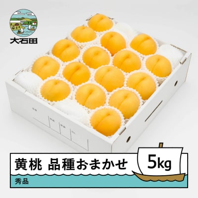 【先行予約】 有袋黄桃 秀品 品種おまかせ 約5kg 化粧箱入 2026年産 ns-mootx5