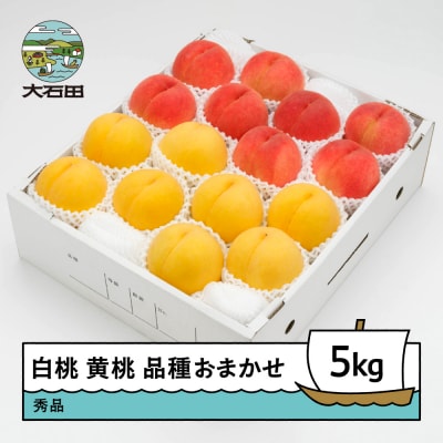 【先行予約】白桃&有袋黄桃 秀品 品種おまかせ 約5kg 化粧箱入 2026年産 ns-mohot5