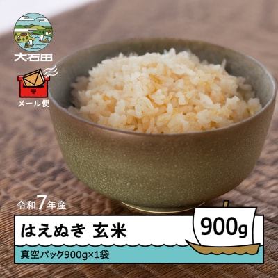 米 令和7年産 はえぬき 玄米 900g メール便 順次発送 ap-hagxa900