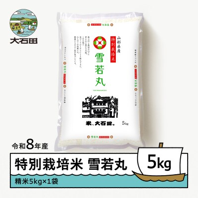 【2026年11月上旬発送】 新米 米 雪若丸 5kg 精米 令和8年産 特別栽培米