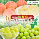 【発送月固定定期便】中野市の糖度13度保証の桃2.1kg以上とシャインマスカット2房1kg以上全2回