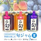 長野県産果実の季節を楽しむ旬ジャムセット(夏)プルーン、桃、ブルーベリー　140g×3個