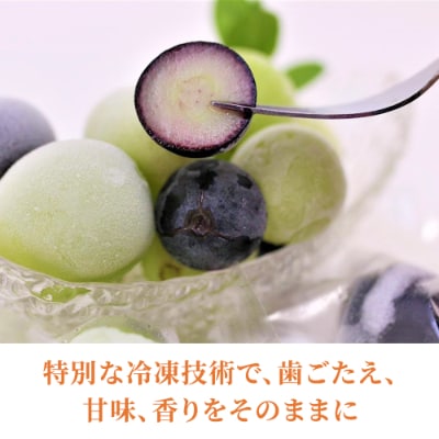 農園で作る自然のアイス!大粒シャインマスカット&ナガノパープル 急速冷凍で鮮度そのまま