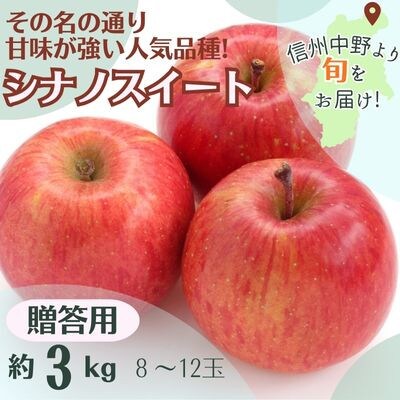 シナノスイート 贈答用 3kg(8～12玉)