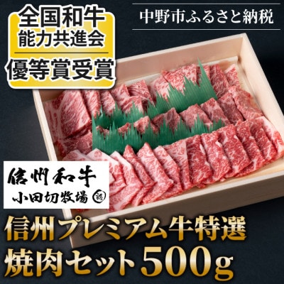 【中野市返礼品】小田切牧場 信州プレミアム牛 焼肉セット(500g)