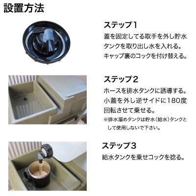 簡易洗面台RESCUBE(レスキューブ)II型車載用　色:ベージュ【発送:6月～】