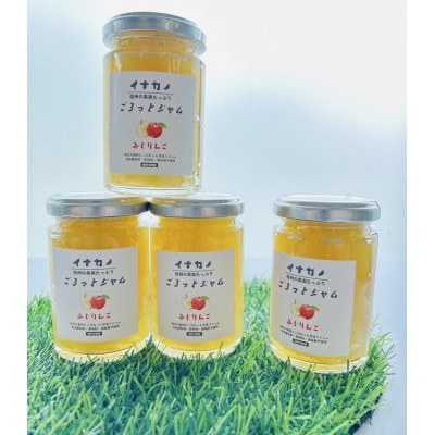 イナカノ　ごろっとジャム　ふじりんご　140g×4本セット【信州中野】