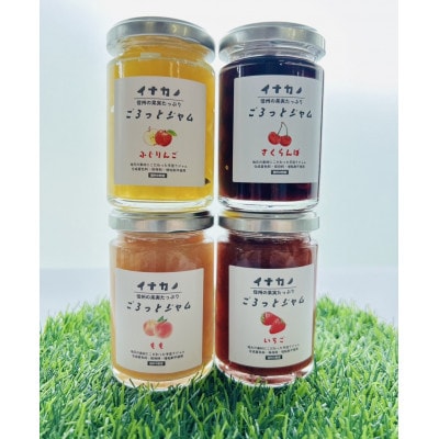 長野県果実を使った　イナカノ　ごろっとジャム　140g×おすすめ4本セット【B】