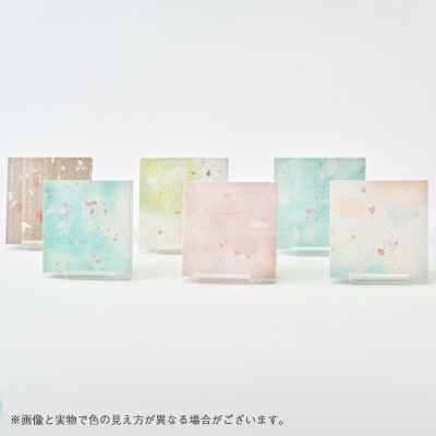 箔アートプレート三寸(裏面マグネット仕込み)　6枚選-1