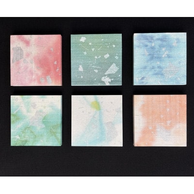 箔アートプレート三寸(裏面マグネット仕込み)　6枚選-2