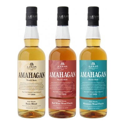 長濱蒸溜所 アマハガン ワールドモルト 700ml×3本セット