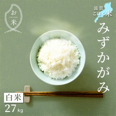 令和6年産 滋賀県湖北産 湖北のみずかがみ白米 27kg【食味最高ランク特A 4度受賞・特別栽培米】