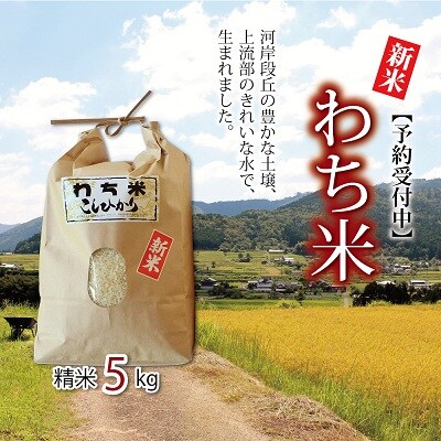 美しい環境で作られた「わち米」令和4年産5kg