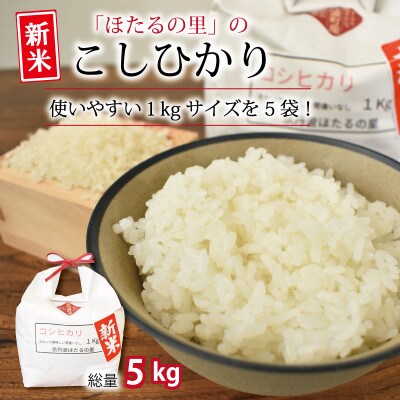 【2023年2月上旬発送】「京丹波ほたるの里」のこしひかり　令和4年産　1kg×5袋(総量5kg)