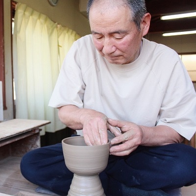 京丹波町の窯元「工房瑞穂」特製の大皿(白)