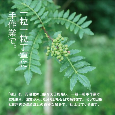 唐揚げ専用 石臼挽き山椒塩「極」(15g×3袋)容器付き