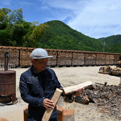 京丹波町産 薪 細割り 楢(ナラ) 広葉樹 約30cm 12～14kg 焚き火用