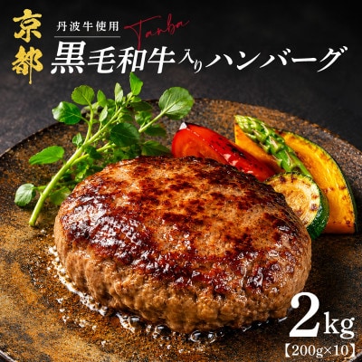 黒毛和牛入りハンバーグ 200g×10個 2kg 丹波牛 京都府産