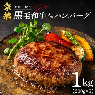 黒毛和牛入りハンバーグ 200g×5個 1kg 丹波牛 京都府産