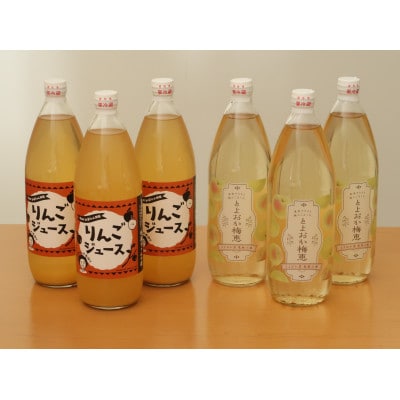 【かあちゃんの店】りんごジュース・うめジュースセット