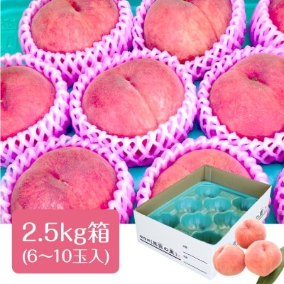 【丘の上ファーム】もも『なつっこ』2.5kg(6～10玉)　2025年7月下旬より発送