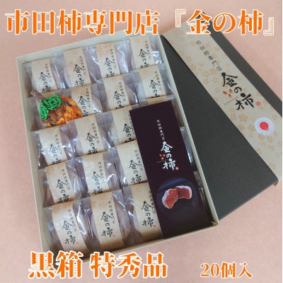【先行受付】【市田柿専門店　金の柿】黒箱「特秀品」2Lサイズ20個入り