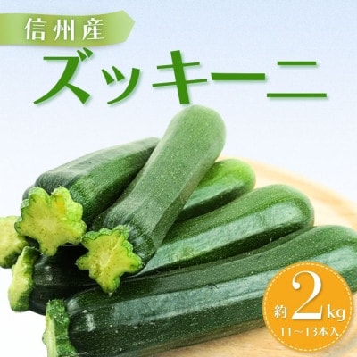 【南信州産】ズッキーニ　約2kg(11～13本入り)6月上旬から順次発送