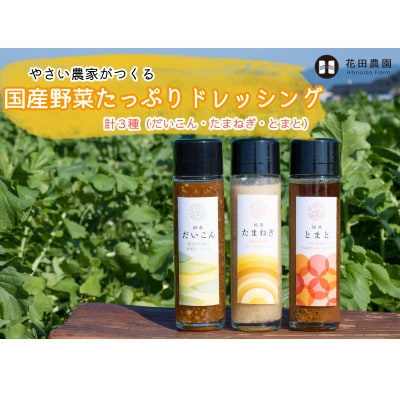 やさい農家がつくる国産野菜たっぷりのドレッシング(だいこん・たまねぎ・とまと)