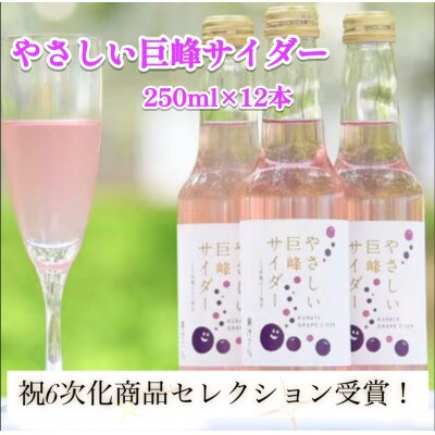 やさしい巨峰サイダー(250ml×12本)