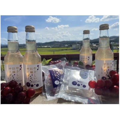 やさしい巨峰セット(巨峰サイダー250ml×4本、巨峰キャンディー2種)