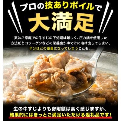下処理不要。料理が楽になる!　ボイル済み　訳あり国産牛すじ肉　1.2kg(300g×4袋)