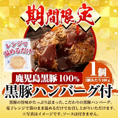  <期間限定!黒豚ハンバーグ付>鹿児島黒豚のしゃぶしゃぶ鍋セット【九面屋】　A-159