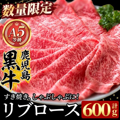 《数量限定》鹿児島黒牛リブロース肉600g(A-5等級) 【九面屋】C-080